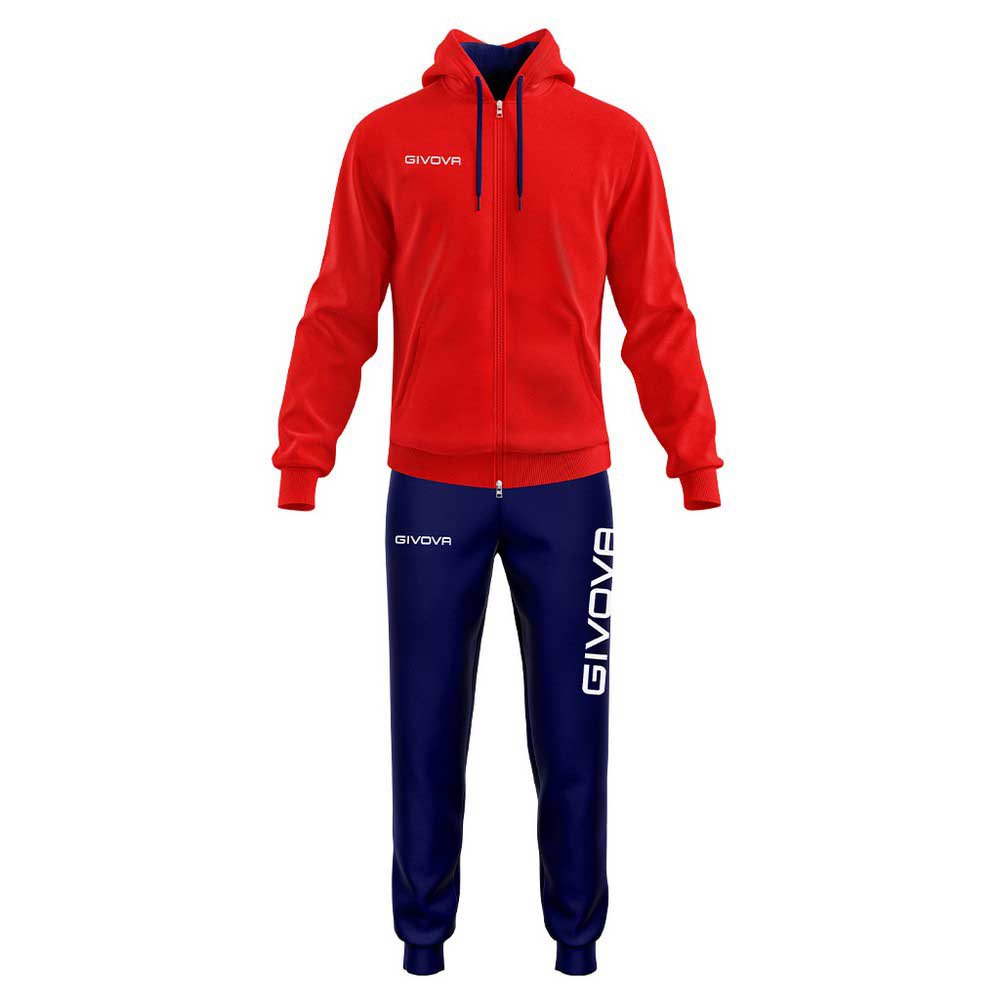 Givova King Cotone Terry Poker Tracksuit Rot,Blau 10-12 Years Junge Givova King Cotone Terry Poker Tracksuit Rot,Blau 10-12 Years Junge von Givova