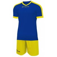Givova Kit Revolution Fußball Trikot mit Shorts blau gelb Givova Kit Revolution Fußball Trikot mit Shorts blau gelb von Givova