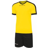 Givova Kit Revolution Fußball Trikot mit Shorts gelb schwarz Givova Kit Revolution Fußball Trikot mit Shorts gelb schwarz von Givova