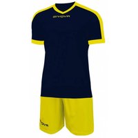 Givova Kit Revolution Fußball Trikot mit Shorts navy gelb Givova Kit Revolution Fußball Trikot mit Shorts navy gelb von Givova