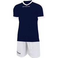 Givova Kit Revolution Fußball Trikot mit Shorts navy weiß Givova Kit Revolution Fußball Trikot mit Shorts navy weiß von Givova