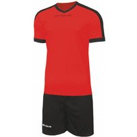 Givova Kit Revolution Fußball Trikot mit Shorts orange schwarz Givova Kit Revolution Fußball Trikot mit Shorts orange schwarz von Givova