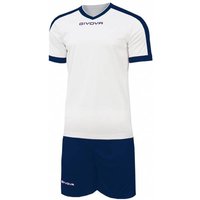 Givova Kit Revolution Fußball Trikot mit Shorts weiß navy von Givova