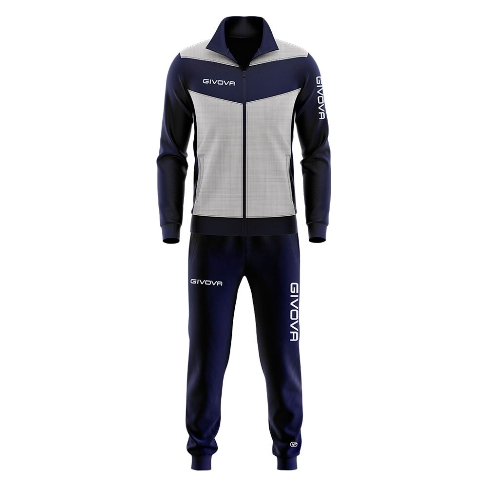 Givova Luxury Visa Track Suit Blau,Grau 3XL Mann von Givova