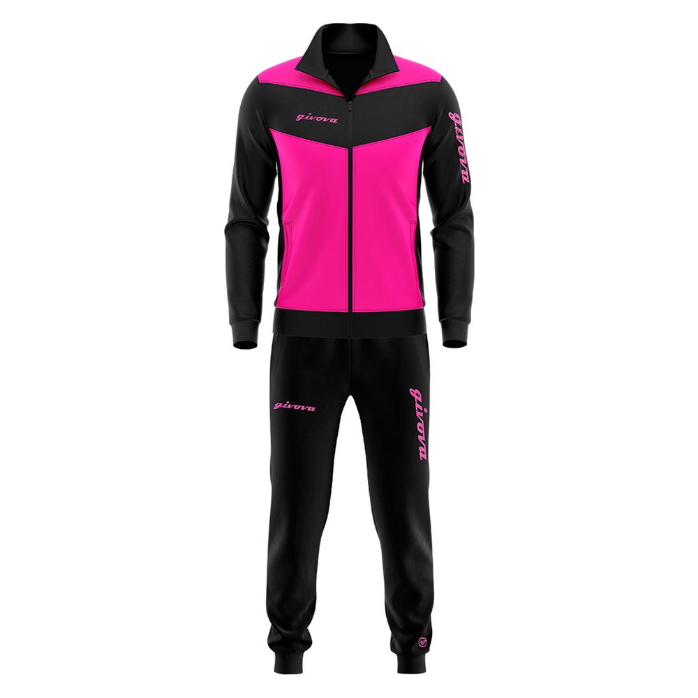 Givova Luxury Visa Tracksuit Schwarz,Rosa L Mann Givova Luxury Visa Tracksuit Schwarz,Rosa L Mann von Givova