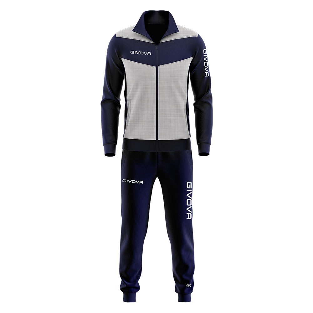 Givova Luxury Visa Tracksuit Blau,Grau M Mann Givova Luxury Visa Tracksuit Blau,Grau M Mann von Givova