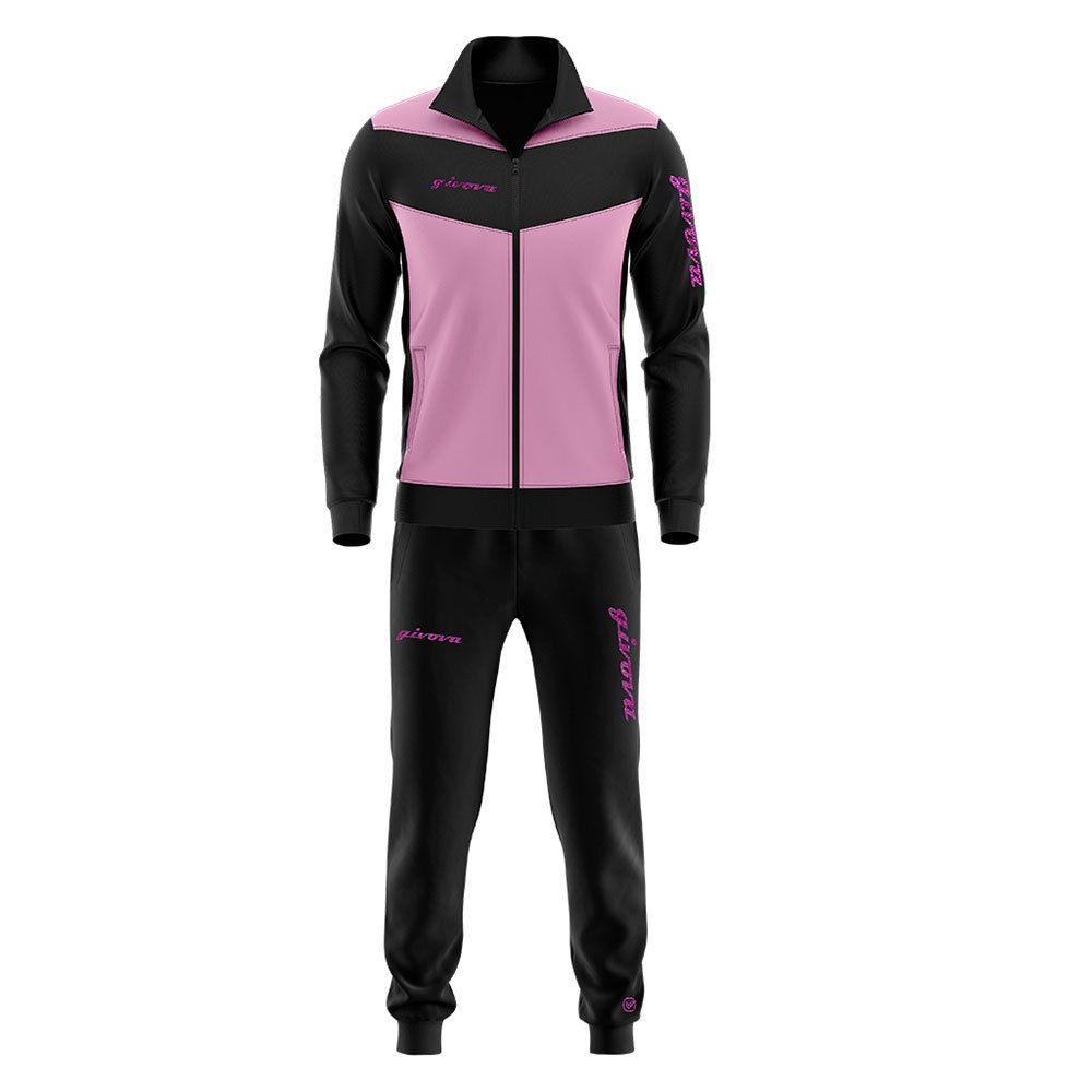 Givova Luxury Visa Tracksuit Schwarz,Rosa L Mann Givova Luxury Visa Tracksuit Schwarz,Rosa L Mann von Givova