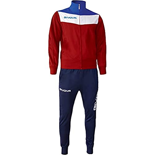 Givova Herren Tr024 Trainingsanzug, Mehrfarbig (Rot/Blau 1202), XS von Givova