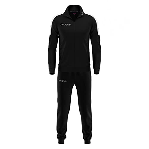 Givova Tr033 Tracksuit, Schwarz/Weiß, XS von Givova