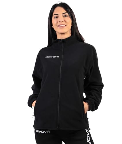 Givova Unisex Alaska Fleecejacke Jacke aus Fleece, Schwarz, XS von Givova