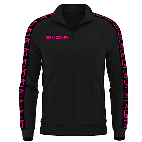 Givova Unisex Jacke Tricot Band Kurze Daunenjacke, Schwarz Fuchsia, M von Givova