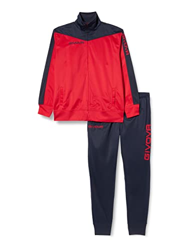 Givova Unisex Roma-Triacetat-Jumpsuit, Rot/Blau, L, L Givova Unisex Roma-Triacetat-Jumpsuit, Rot/Blau, L, L von Givova
