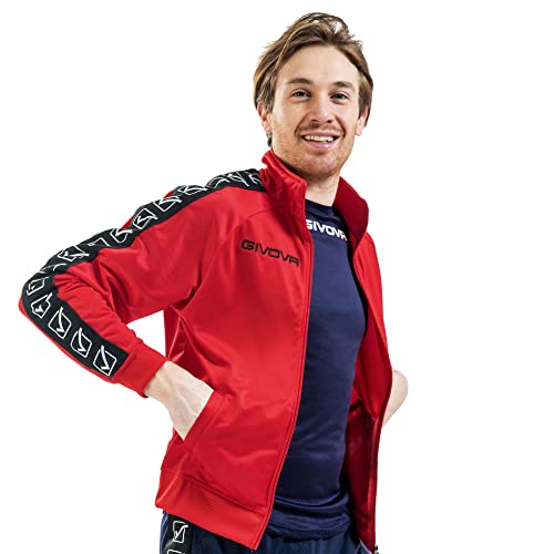 Givova Unisex Tricot Band Jacke, Rot, 3XL Givova Unisex Tricot Band Jacke, Rot, 3XL von Givova
