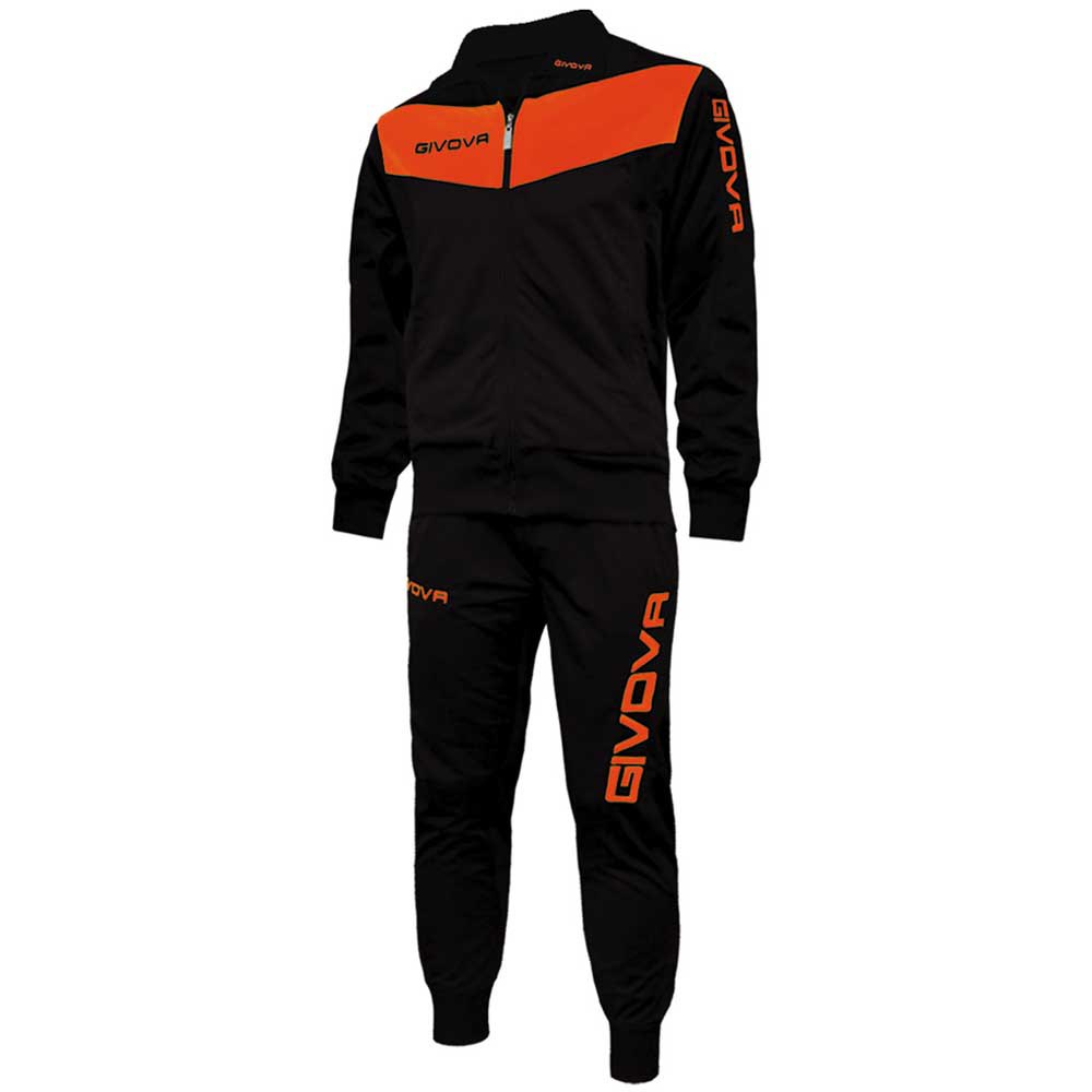 Givova Visa Fluo Track Suit Schwarz S Mann von Givova