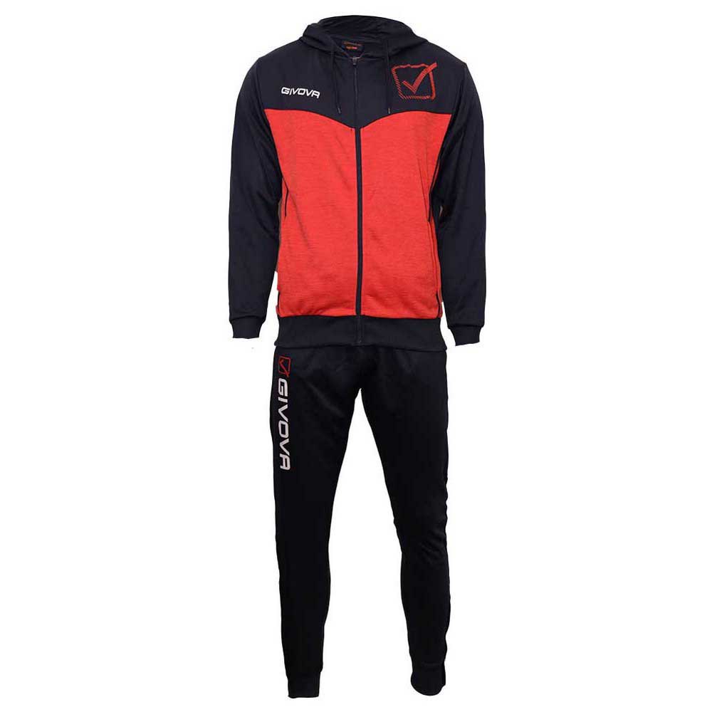 Givova Visa Melange Tracksuit Rot,Schwarz XL Mann Givova Visa Melange Tracksuit Rot,Schwarz XL Mann von Givova