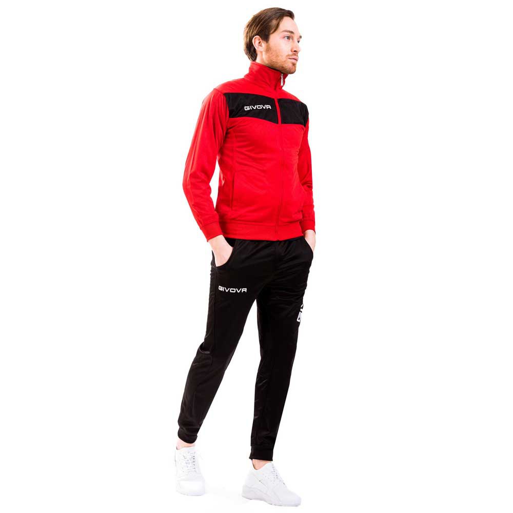 Givova Visa Tracksuit Rot,Schwarz S Mann Givova Visa Tracksuit Rot,Schwarz S Mann von Givova