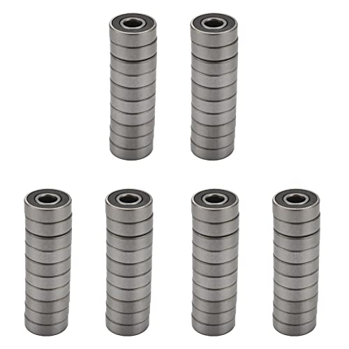 Giwnhvx 60Er Pack 608 Kugellager - Doppelte Gummi Dichtung Miniatur Rillenkugellager (8 mm x 22 mm x 7 mm) von Giwnhvx