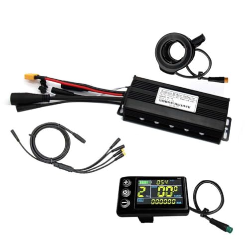 Giwnhvx DREI-E-Bike-Controller 24 V/36 V/48 V mit S866-LCD-Farbdisplay, Wasserdichtem Anschluss, 1000-W-Motorumbauteile, A von Giwnhvx