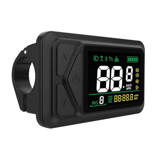 Giwnhvx E-Bike-Display, 36 V, 48 V, 60 V, E-03N LCD-Display, 5-Polig, Elektroroller, Smart-LCD-Farbbildschirm, Messgerät mit SM-Stecker von Giwnhvx