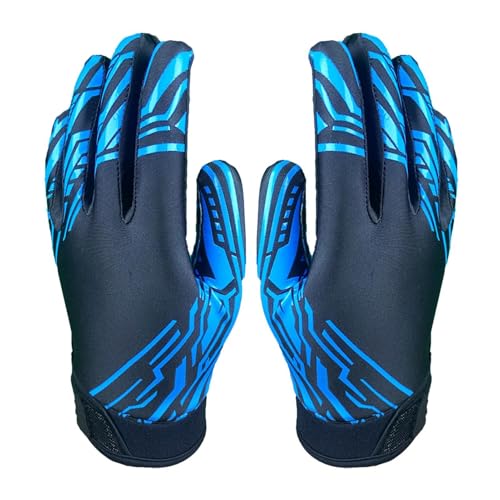 Giwuence Handschuhe für Fußball,Fußballhandschuhe - 1 Paar Silikon-Grip-Fußballhandschuhe | Jugend-Fußballhandschuhe, klebrige breite Receiver-Handschuhe mit super klebrigem Griff für Erwachsene von Giwuence