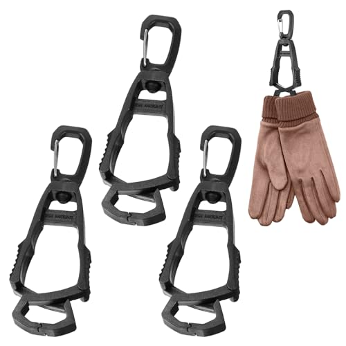 Gjinxi 3 Stück Handschuhclips Handschuhhalter Arbeitshandschuhhalter Clip Rucksackclips Gürtelzubehör Für Rucksack Outdoor-Werkzeug Feuerwehrhandschuhband Praktische Handschuhclips für die Arbeit von Gjinxi