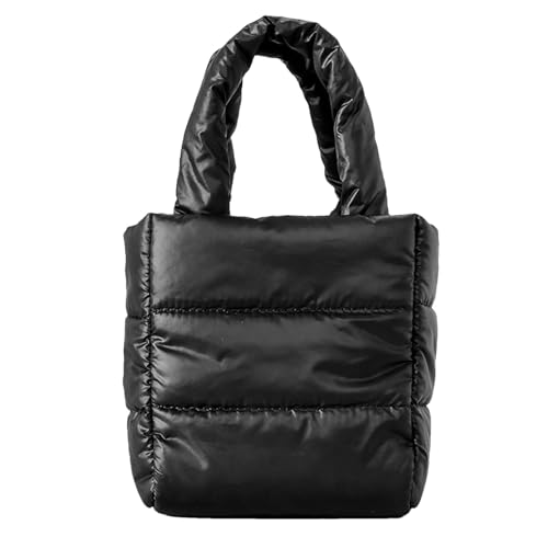 Gesteppte Einkaufstasche Gesteppte Tasche Damen Puffer Einkaufstasche Kleine Daunen Einkaufstasche Puffer Tote Bag Leichte Nylontasche Für Arbeit Reisen Fitnessstudio Weich Gepolsterte 147g von GjnjfdF