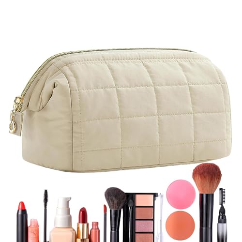 GjnjfdF Reise-Kulturbeutel, Make-up-Tasche | Gesteppte Reise-Kosmetik-Kulturtasche für Damen | Tragbare Reise-Make-up-Tasche, Kulturbeutel, Reise-Organizer für Männer, Erwachsene, Freunde von GjnjfdF