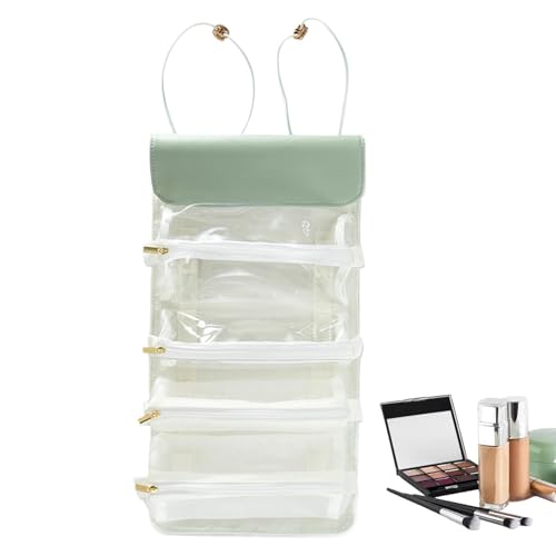 GjnjfdF Rollen Sie Make -up -Organizer -Tasche, Faltbare Toilettenbeutel für Frauen | Rollen Sie Reisemake -up -Bürstenkoffer - 4-in-1-Kosmetikbeutel Organizer, Cosmetics Pinsel Gehäuse, Faltbare von GjnjfdF