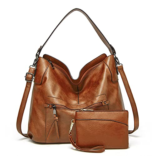 Gladdon Damen Handtaschen,Schultertasche mit großem Fassungsvermögen, Damen Modern Henkletashche Shopper Umhängetaschen aus Leder mit kleinem Geldbeutel-Set 2PCS Gladdon Damen Handtaschen,Schultertasche mit großem Fassungsvermögen, Damen Modern Henkletashche Shopper Umhängetaschen aus Leder mit kleinem Geldbeutel-Set 2PCS von Gladdon