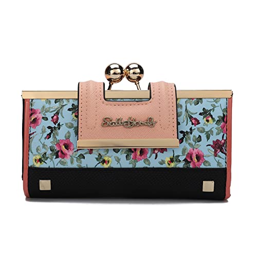 Gladdon Damen Retro-Geldbörsen, Blumenmuster, Schmetterlingsmuster, Schnalle, Geldbörsen, Kartenhalter, Tasche, Geschenke, hellblau, Retro Gladdon Damen Retro-Geldbörsen, Blumenmuster, Schmetterlingsmuster, Schnalle, Geldbörsen, Kartenhalter, Tasche, Geschenke, hellblau, Retro von Gladdon