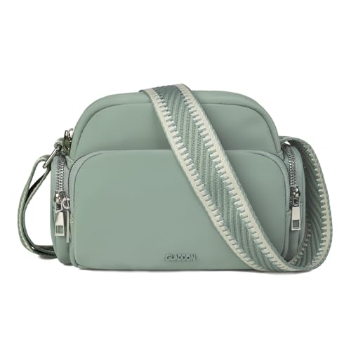 Gladdon Umhängetasche damen,Kleine handtasche,leicht und wasserdicht Sporttasche Damen, Multi-Taschen mit breiten Gurtband und Reißverschluss Gladdon Umhängetasche damen,Kleine handtasche,leicht und wasserdicht Sporttasche Damen, Multi-Taschen mit breiten Gurtband und Reißverschluss von Gladdon