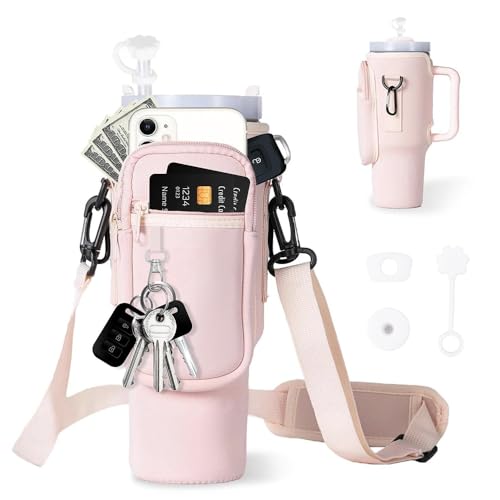 Glamifyr Stanley Cup Tasche,Tasche für Stanley Cup Stanley Cup Bag,Stanley Cup Zubehör Tasche 40oz,Stanley Cup Zubehör mit Handyfach und Verstellbarem Schultergurt für Reisen Wandern Laufen Radfahren Glamifyr Stanley Cup Tasche,Tasche für Stanley Cup Stanley Cup Bag,Stanley Cup Zubehör Tasche 40oz,Stanley Cup Zubehör mit Handyfach und Verstellbarem Schultergurt für Reisen Wandern Laufen Radfahren von Glamifyr