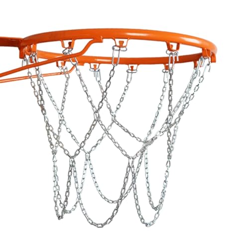 Geflochtenes Standard-Basketballnetz, Stahlkettennetz für Basketballkorb, robuste Kette, Basketballnetz, Ersatzkette, Basketballnetz, Ersatz von Glanhbnol