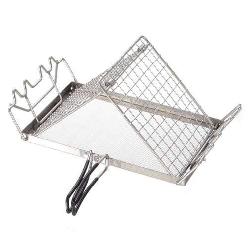 Glanhbnol Brot Toaster Ständer Zusammenklappbare Grills Für Lagerfeuer Picknicks Angepasster Grill Aus Rostfreiem Stahl Camping Toaster von Glanhbnol