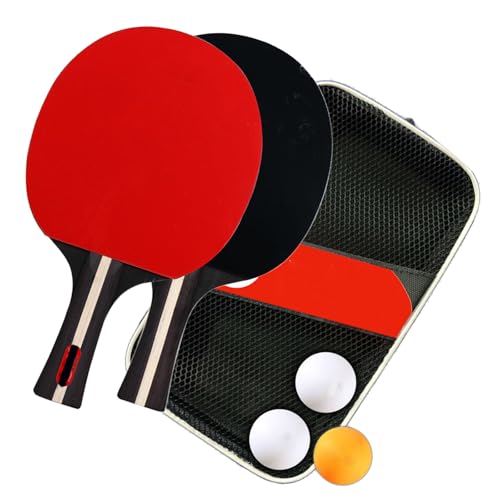 Glanhbnol Gummischläger-Set zur Verbesserung von Tischtennis Pingpong Training Schläger Tischtennisgriff Tischtennisschläger Pingpong Schläger von Glanhbnol