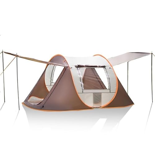 Bootszelt, schnell öffnendes, regensicheres Campingzelt, automatisches Feldzelt, handgeworfener Sonnenschutz, vollautomatisches Konto, handgeworfenes Zelt ( Color : 240*150*110CM , Size : Coffee color von Glenmi