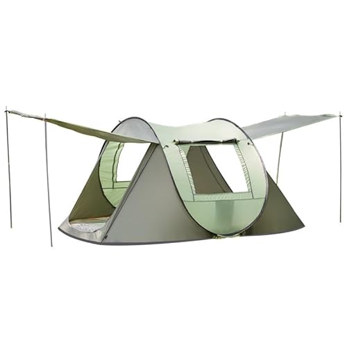 Campingzelt, schnell zu öffnendes Bootszelt, regenfest, Regenschutz, Wildcamping, Sonnenschutz, Konto, handgeworfenes Zelt (Color : 240 * 150 * 110CM, Size : Military Green) von Glenmi