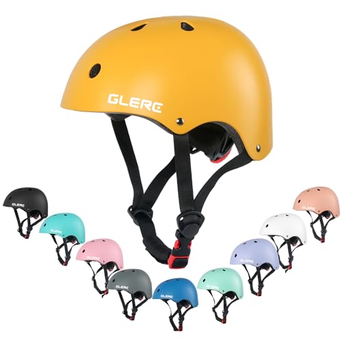 Glerc Kinder Fahrradhelm für Jungen und Mädchen ab 8 Jahren, Kinder Fahrrad Zubehör, stoß- und schlagfester Fahrradhelm für Kinder,M,Gelb Glerc Kinder Fahrradhelm für Jungen und Mädchen ab 8 Jahren, Kinder Fahrrad Zubehör, stoß- und schlagfester Fahrradhelm für Kinder,M,Gelb von Glerc