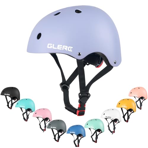 Glerc Kinder Fahrradhelm für Jungen und Mädchen ab 8 Jahren, Kinder Fahrrad Zubehör, stoß- und schlagfester Fahrradhelm für Kinder,M,Lila Glerc Kinder Fahrradhelm für Jungen und Mädchen ab 8 Jahren, Kinder Fahrrad Zubehör, stoß- und schlagfester Fahrradhelm für Kinder,M,Lila von Glerc