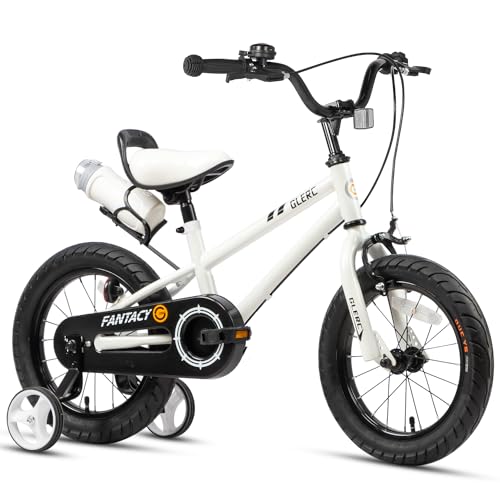Glerc Kinderfahrrad 14 Zoll Fahrrad mit Stützrädern & Flaschenhalter für 3 4 5 Jahre alte Jungen und Mädchen,Weiß Glerc Kinderfahrrad 14 Zoll Fahrrad mit Stützrädern & Flaschenhalter für 3 4 5 Jahre alte Jungen und Mädchen,Weiß von Glerc
