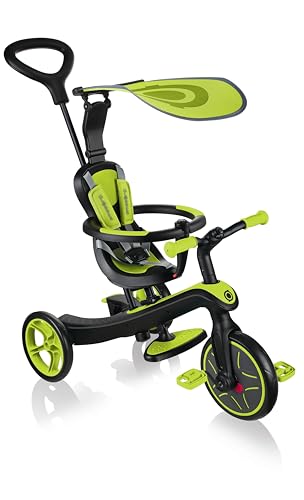 GLOBBER Explorer Trike 4in1 in Lime Grün – Dreirad, Laufrad und Kinderwagen in 10/8,5 Zoll – TPR-Sitz – höhenverstellbares Kinderfahrzeug GLOBBER Explorer Trike 4in1 in Lime Grün – Dreirad, Laufrad und Kinderwagen in 10/8,5 Zoll – TPR-Sitz – höhenverstellbares Kinderfahrzeug von Globber