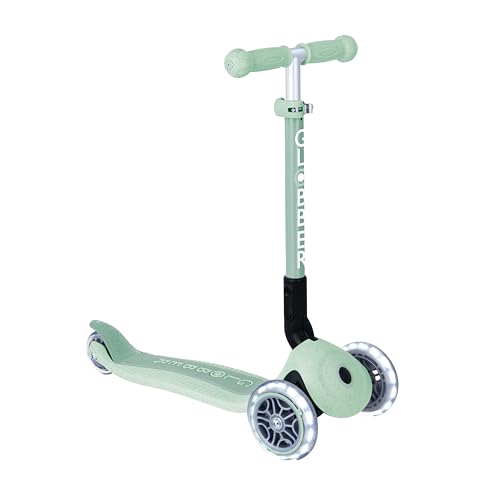 GLOBBER – JUNIOR Foldable Fantasy Lights | 3-rädriger Scooter ab 2 Jahren mit LED-Vorderrädern, höhenverstellbarer Lenkstange und patentiertem Klappsystem, belastbar bis 50kg | Farbe: Pistazie GLOBBER – JUNIOR Foldable Fantasy Lights | 3-rädriger Scooter ab 2 Jahren mit LED-Vorderrädern, höhenverstellbarer Lenkstange und patentiertem Klappsystem, belastbar bis 50kg | Farbe: Pistazie von Globber