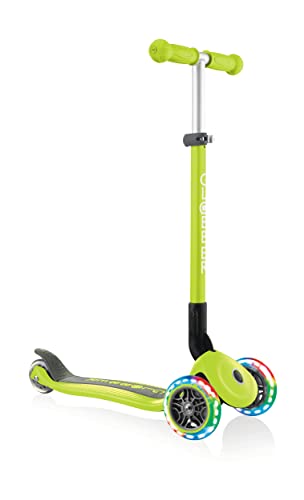 GLOBBER Primo Foldable Lights – Tretroller Kinder, 120/80 mm, ABEC 5, 3-rädrig, höhenverstellbar, LED-Rollen, Lime grün GLOBBER Primo Foldable Lights – Tretroller Kinder, 120/80 mm, ABEC 5, 3-rädrig, höhenverstellbar, LED-Rollen, Lime grün von Globber
