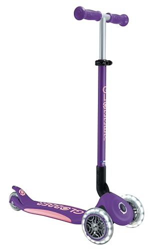 GLOBBER Primo Foldable Plus Lights Roller – Tretroller Kinder ab 3 Jahre - Scooter 120/80 mm - ABEC 5, 3-rädrig mit LED Rollen – höhenverstellbar – lila-pastellrosa GLOBBER Primo Foldable Plus Lights Roller – Tretroller Kinder ab 3 Jahre - Scooter 120/80 mm - ABEC 5, 3-rädrig mit LED Rollen – höhenverstellbar – lila-pastellrosa von Globber