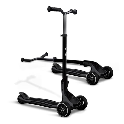 GLOBBER ULTIMUM – Tretroller Kinder Erwachsene, 125/90 mm extra breit, ABEC 7, 3-rädrig, höhenverstellbar, grau GLOBBER ULTIMUM – Tretroller Kinder Erwachsene, 125/90 mm extra breit, ABEC 7, 3-rädrig, höhenverstellbar, grau von Globber
