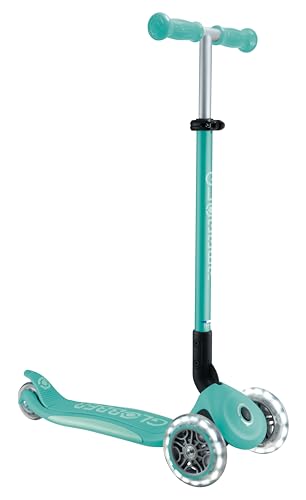 GLOBBER Primo Foldable Plus Lights Roller – Tretroller Kinder ab 3 Jahre - Scooter 120/80 mm - ABEC 5, 3-rädrig mit LED Rollen – höhenverstellbar – dunkelmint-Mint GLOBBER Primo Foldable Plus Lights Roller – Tretroller Kinder ab 3 Jahre - Scooter 120/80 mm - ABEC 5, 3-rädrig mit LED Rollen – höhenverstellbar – dunkelmint-Mint von Globber