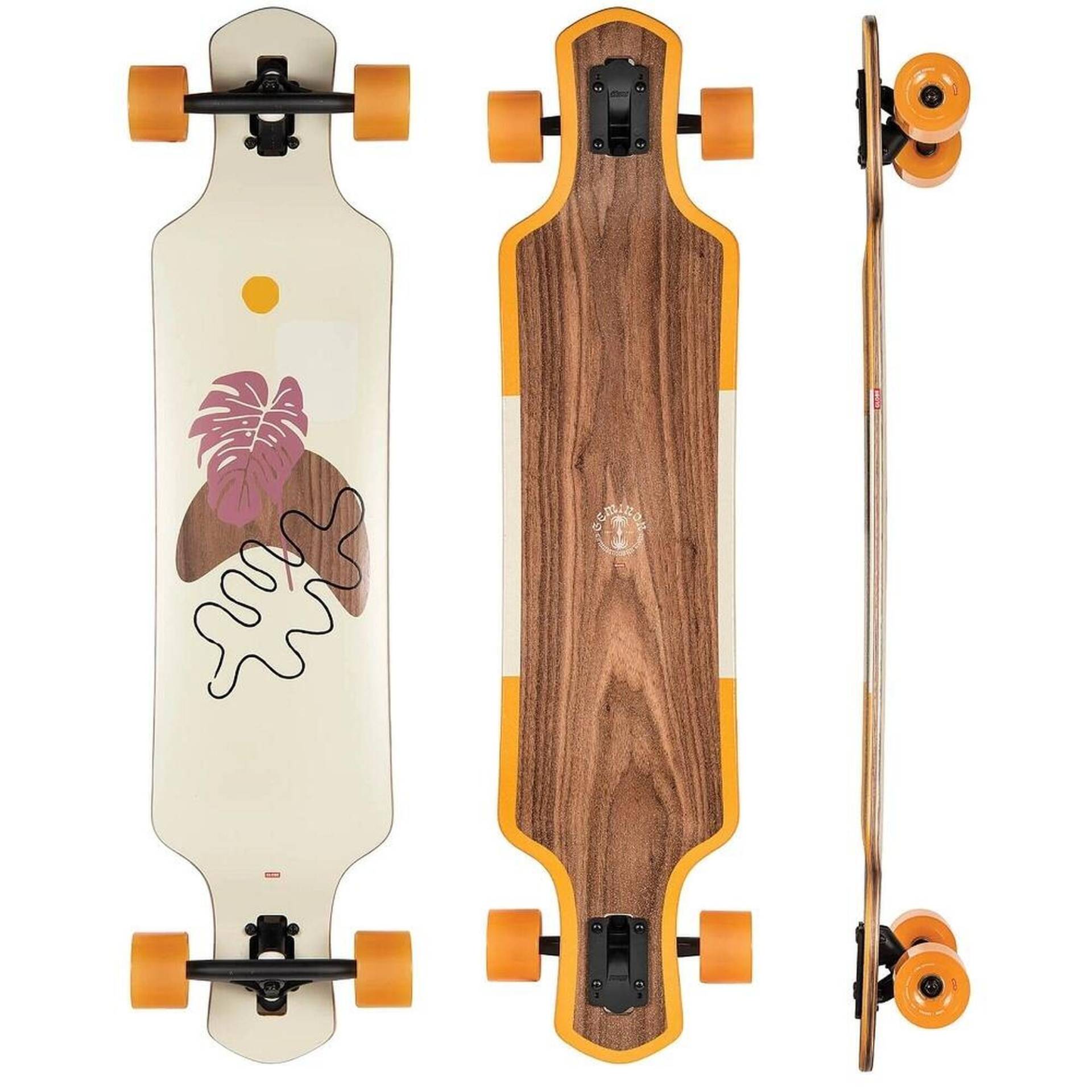 Globe Geminon 40 Rock Walnut Monstera DT Longboard von Globe