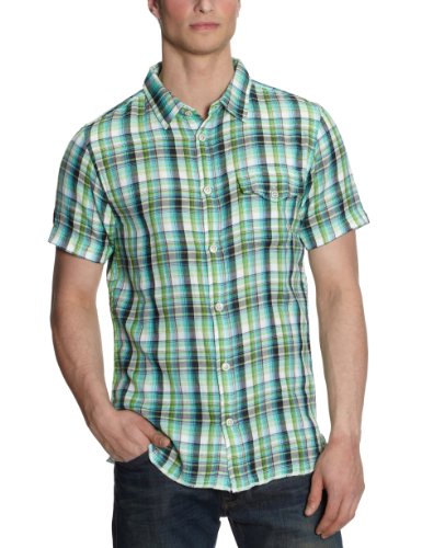 Globe Gordon Hemd Short Sleeve Medium grün - Vert/bleu/écru Globe Gordon Hemd Short Sleeve Medium grün - Vert/bleu/écru von Globe