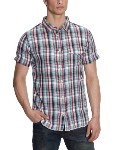 Globe Gordon Hemd Short Sleeve Medium rot - Rouge/bleu/écru Globe Gordon Hemd Short Sleeve Medium rot - Rouge/bleu/écru von Globe