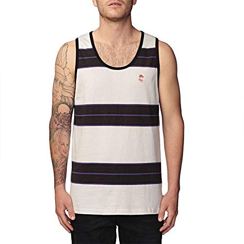 Globe Herren Moonshine Stripe Singlet Tanktop, Bims, S Globe Herren Moonshine Stripe Singlet Tanktop, Bims, S von Globe